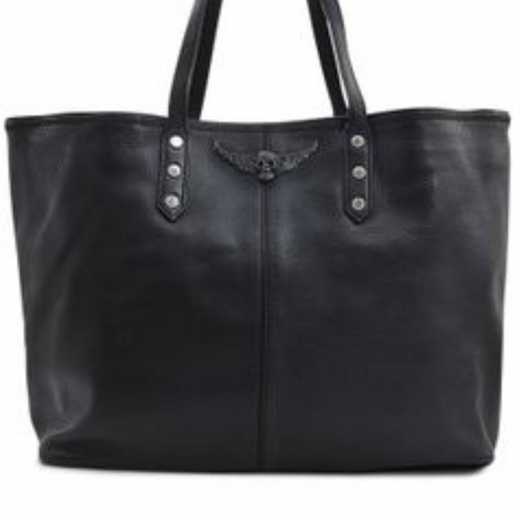 Zadig and Voltaire Mick black leather tote